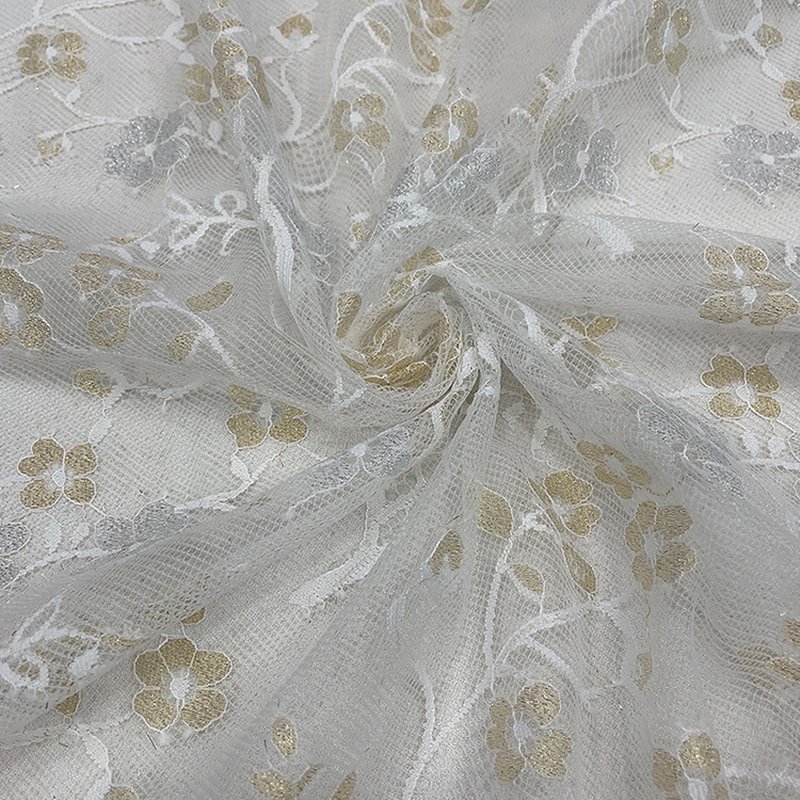 Lace Fabric Dress Floral Nylon Foil for Women's Wear Wholesale Supplie 6