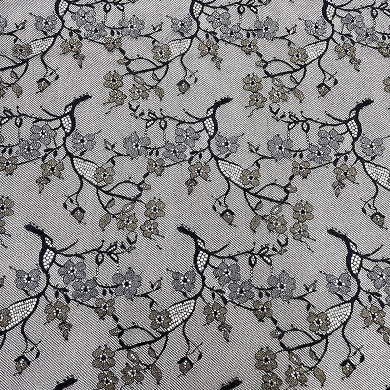 Lace Fabric Dress Floral Nylon Foil for Women's Wear Wholesale Supplie 7