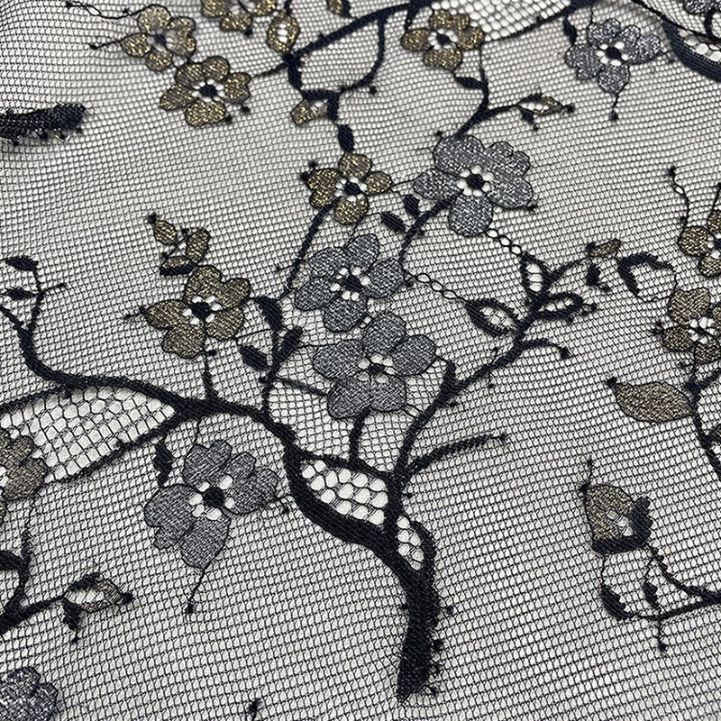 Lace Fabric Dress Floral Nylon Foil for Women's Wear Wholesale Supplie 9