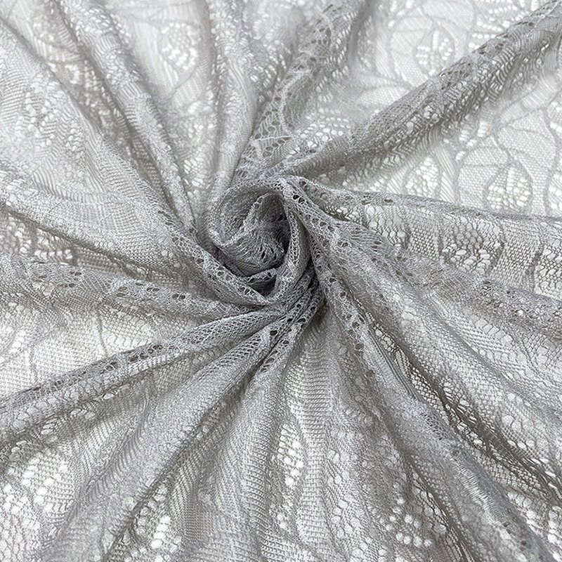 Wave Polyester Warp Knit Lace Fabric for Women's Wear Wholesale Suppli
