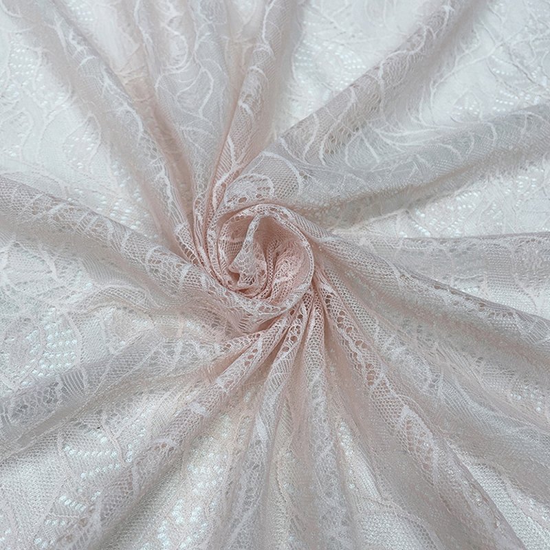Wave Polyester Warp Knit Lace Fabric for Women's Wear Wholesale Suppli 4