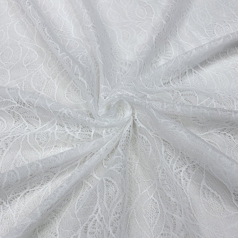 Wave Polyester Warp Knit Lace Fabric for Women's Wear Wholesale Suppli 6