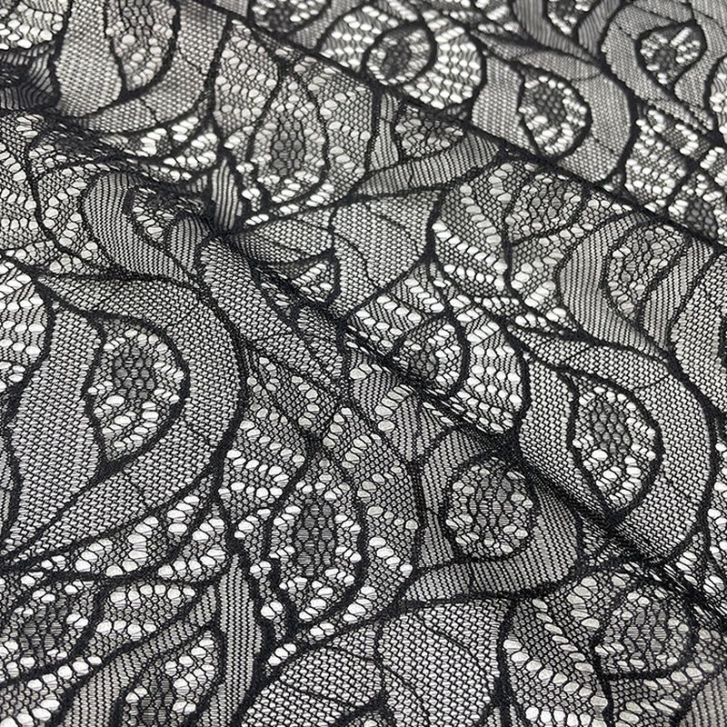 Wave Polyester Warp Knit Lace Fabric for Women's Wear Wholesale Suppli 9