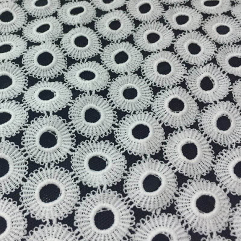 Lace Trim Polyester Warp Knit Lace Fabric for Apparel Wholesale Suppli 4