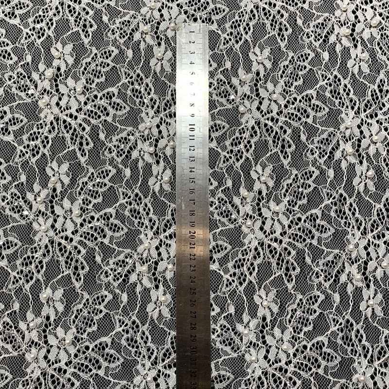 Lace Fabric Sequin Nylon Warp Knit for Women's Wear Wholesale Supplier 10