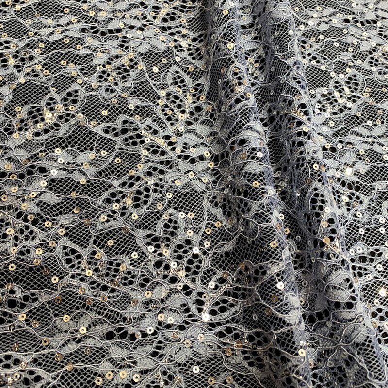 Lace Fabric Sequin Nylon Warp Knit for Women's Wear Wholesale Supplier 14