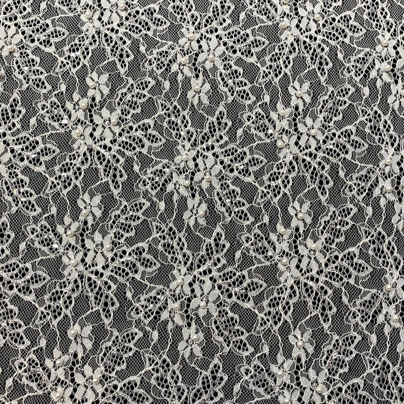Lace Fabric Sequin Nylon Warp Knit for Women's Wear Wholesale Supplier 16