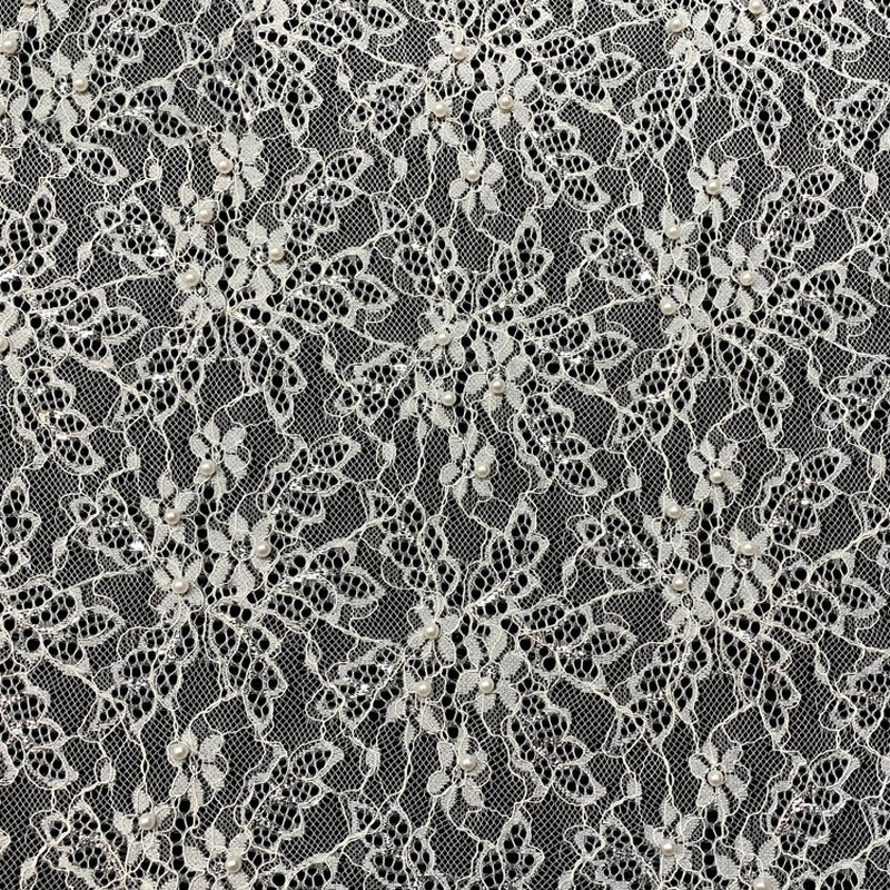 Lace Fabric Sequin Nylon Warp Knit for Women's Wear Wholesale Supplier 8