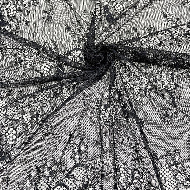 Lace Fabric Cutwork White Nylon for Women's Wear Wholesale Supplier