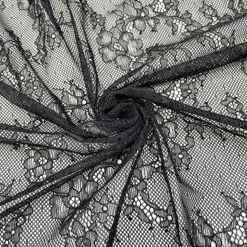 Lace Fabric Cutwork Jacquard Nylon Warp Knit for Women's Wear Wholesal