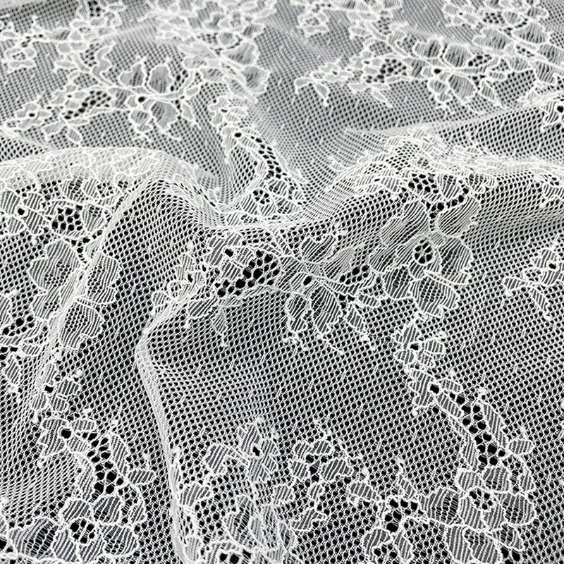 Lace Fabric Cutwork Jacquard Nylon Warp Knit for Women's Wear Wholesal