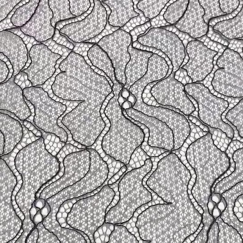 Scallop Edge Dress Wave Lace Fabric for Women's Wear Wholesale Supplie 18