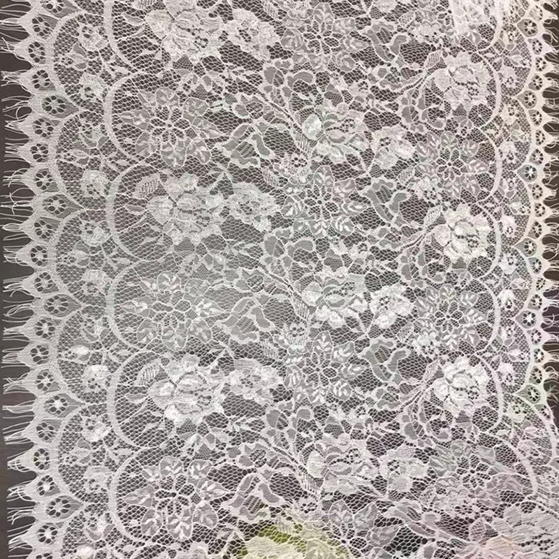 Lace Fabric Nylon Thread Eyelash Nylon for Women's Wear Wholesale Supp