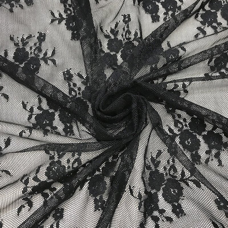 Lace Fabric Peony Cutwork Nylon Warp Knit for Women's Wear Wholesale S