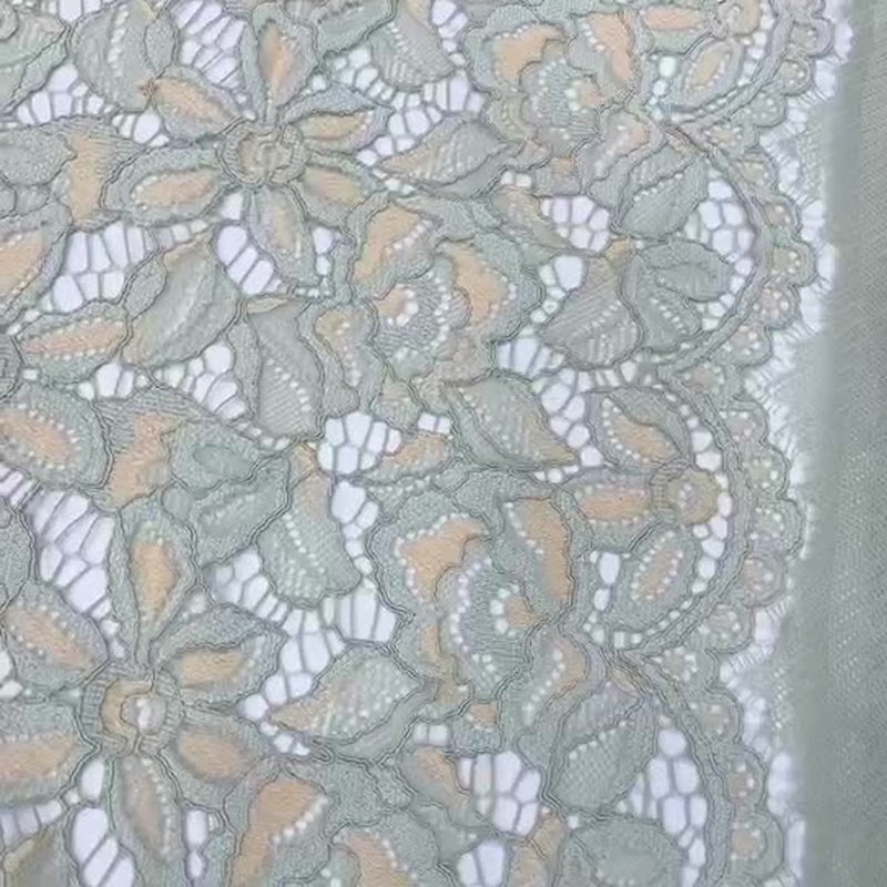 Cutwork Evening Nylon Lace Fabric for Women's Wear Wholesale Supplier 12