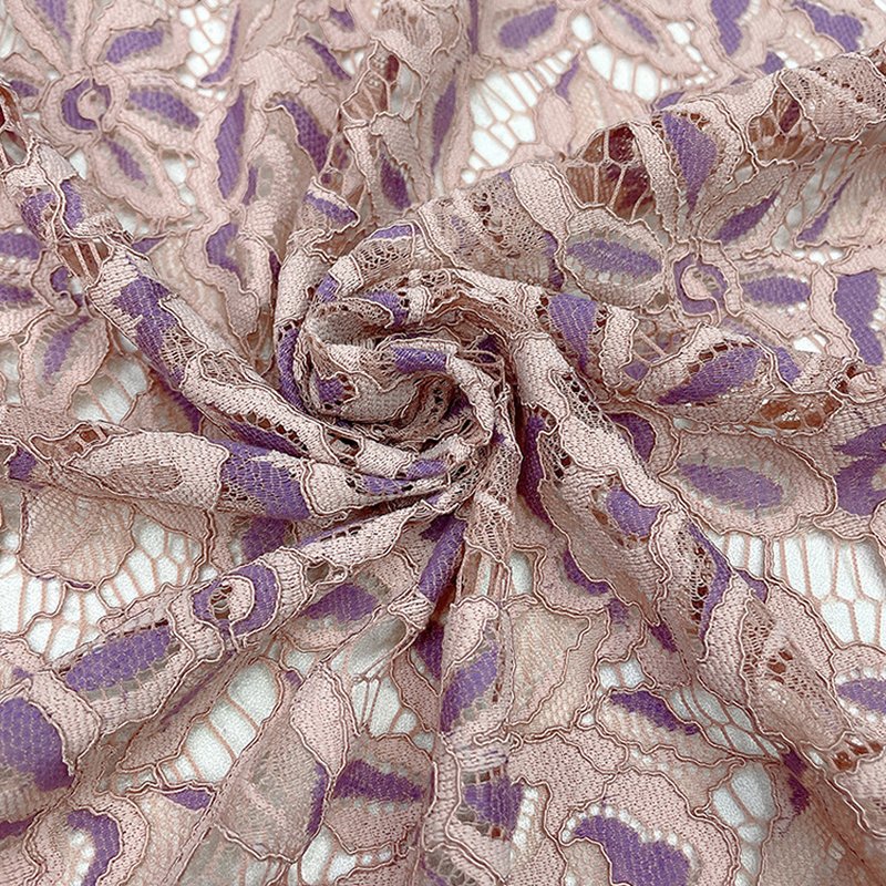 Cutwork Evening Nylon Lace Fabric for Women's Wear Wholesale Supplier 8