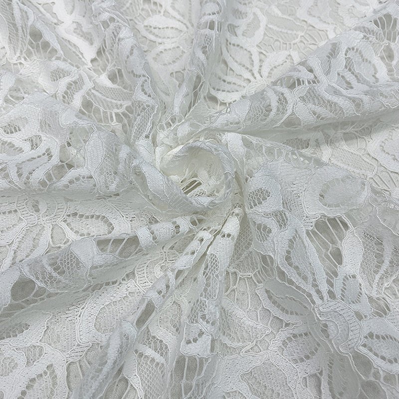Cutwork Evening Nylon Lace Fabric for Women's Wear Wholesale Supplier 9