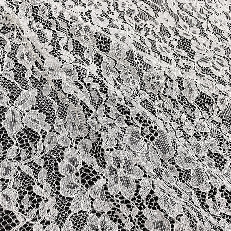 Lace Trim Dress Eyelash Nylon Lace Fabric for Women's Wear Wholesale S 11