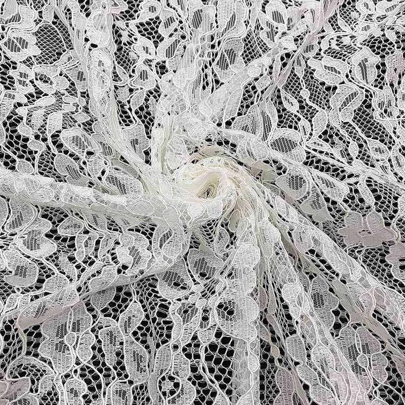 Lace Trim Dress Eyelash Nylon Lace Fabric for Women's Wear Wholesale S 15
