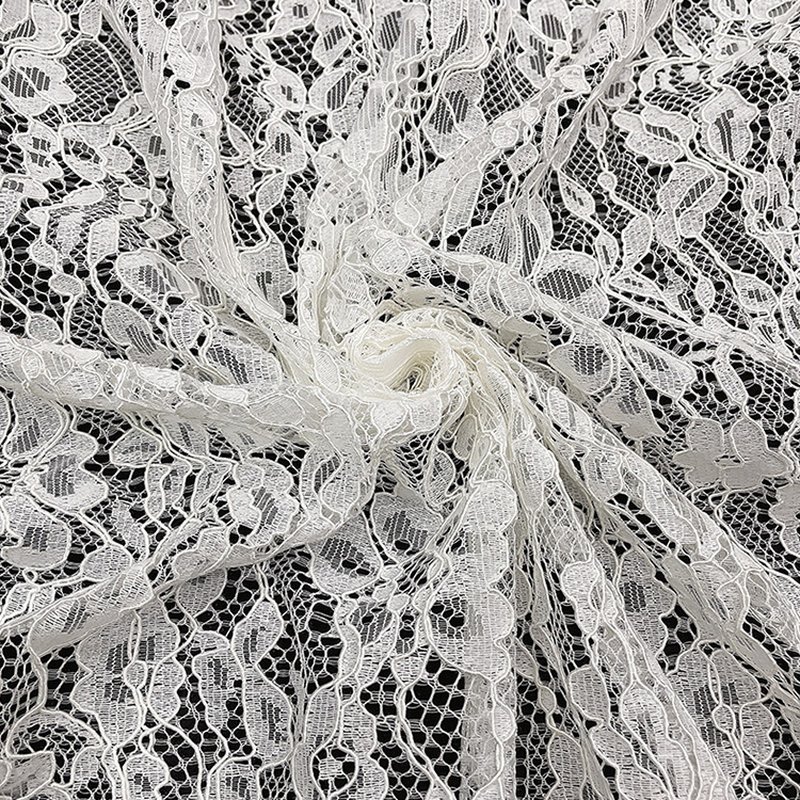 Lace Trim Dress Eyelash Nylon Lace Fabric for Women's Wear Wholesale S