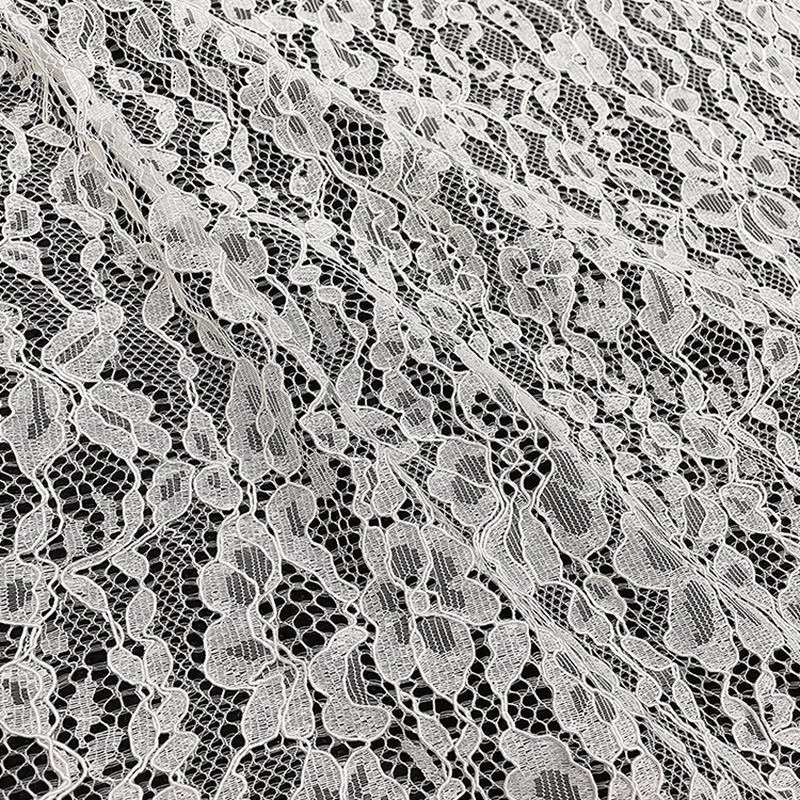 Lace Trim Dress Eyelash Nylon Lace Fabric for Women's Wear Wholesale S 4