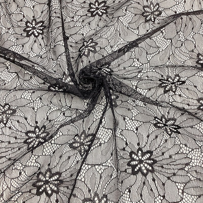 Lace Fabric Scallop Edge Floral for Women's Wear Wholesale Supplier