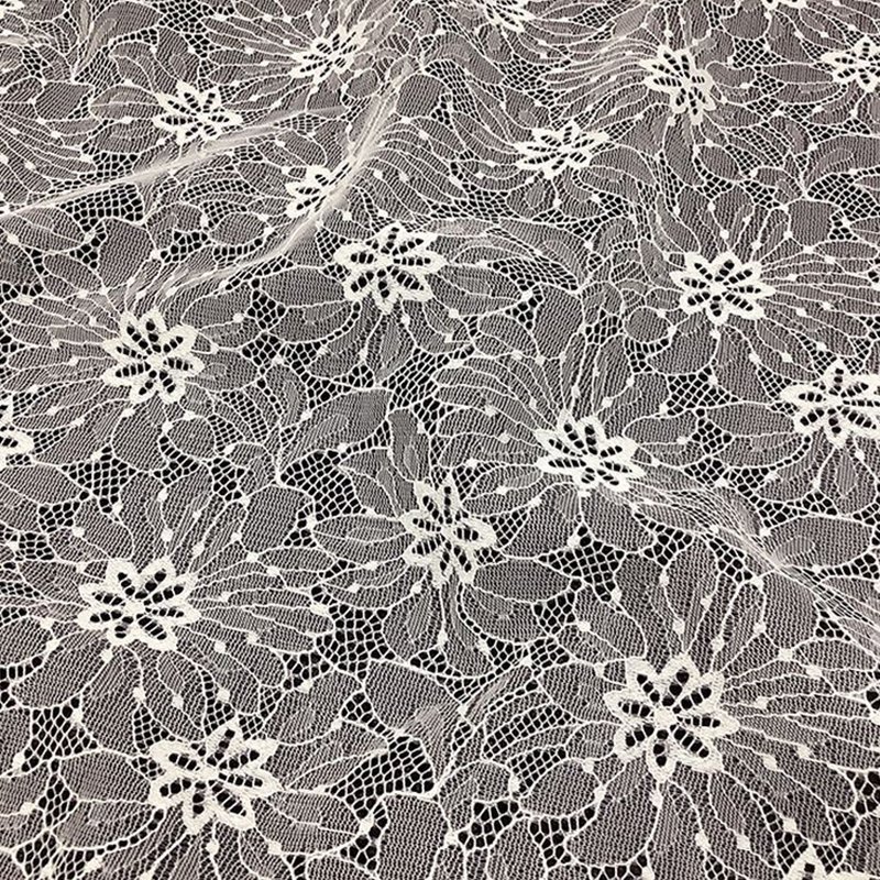Lace Fabric Scallop Edge Floral for Women's Wear Wholesale Supplier 6