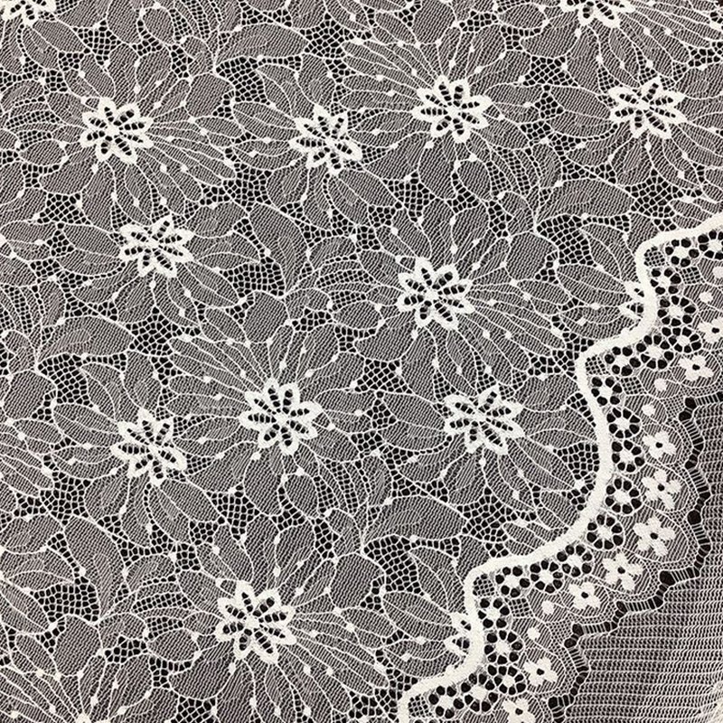 Lace Fabric Scallop Edge Floral for Women's Wear Wholesale Supplier 7