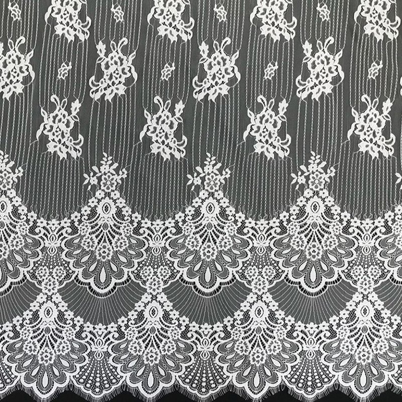 Lace Fabric Placement Floral Eyelash for Women's Wear Wholesale Suppli