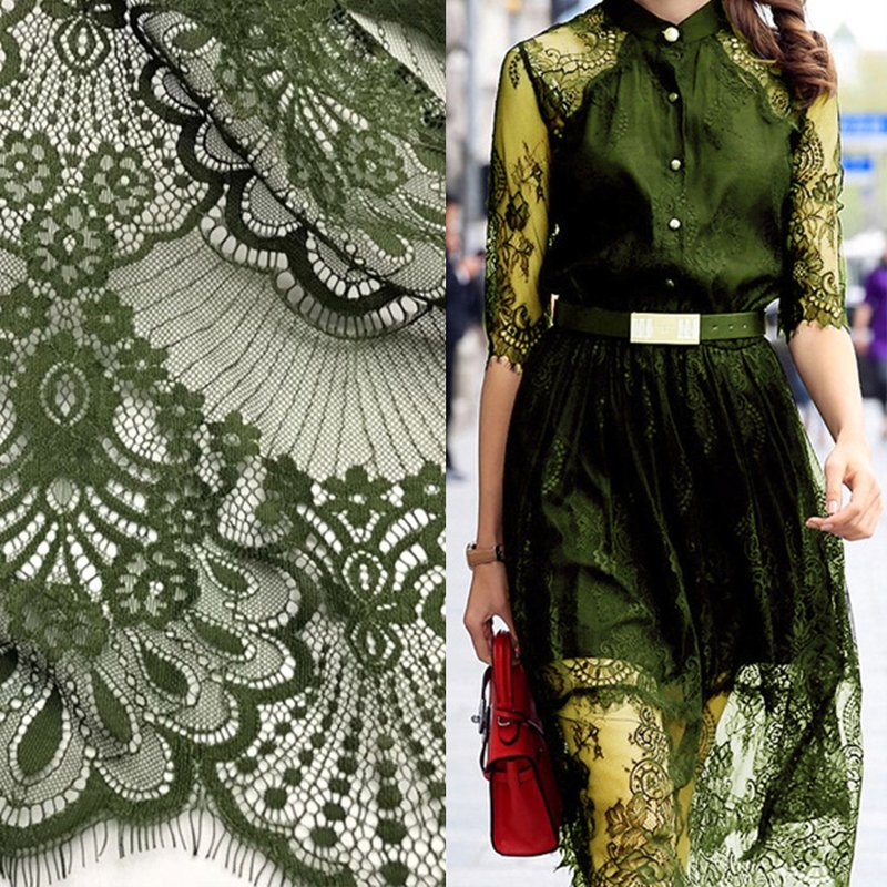 Lace Fabric Placement Floral Eyelash for Women's Wear Wholesale Suppli