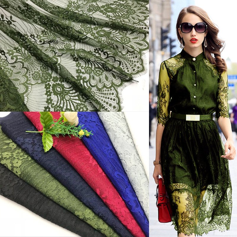 Lace Fabric Placement Floral Eyelash for Women's Wear Wholesale Suppli 24