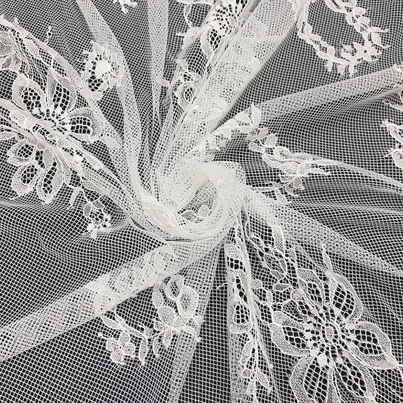 Lace Trim Dress Eyelash Nylon Lace Fabric for Women's Wear Wholesale S 4