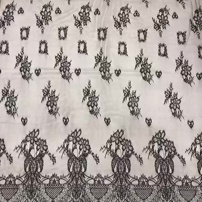Lace Trim Dress Eyelash Nylon Lace Fabric for Women's Wear Wholesale S 9