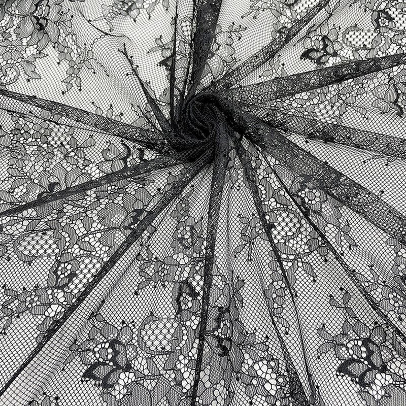Lace Fabric Floral Small Floral Polyester Printed for Women's Wear Who