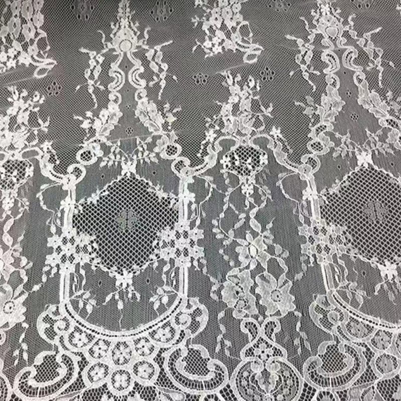 Lace Fabric Eyelash Bridal Nylon for Women's Wear Wholesale Supplier