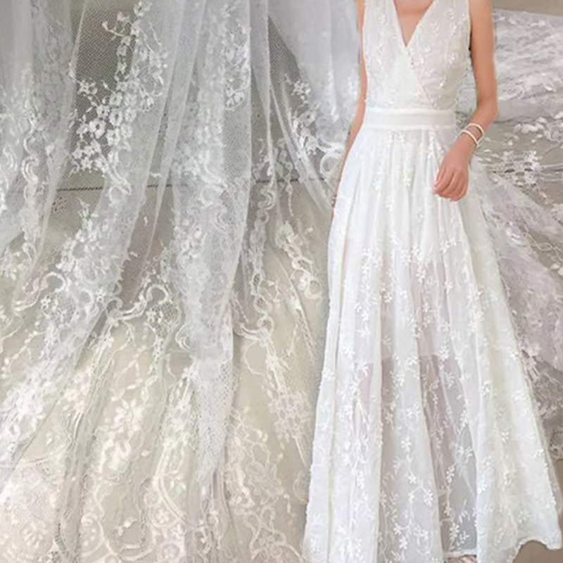 Lace Fabric Eyelash Bridal Nylon for Women's Wear Wholesale Supplier