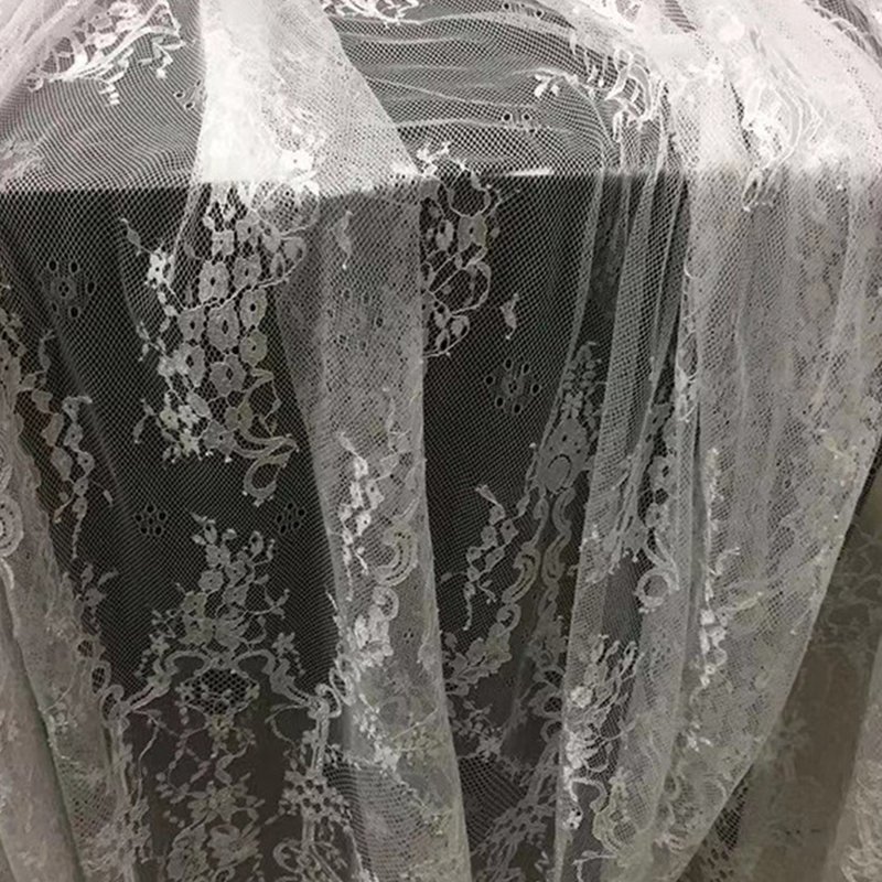 Lace Fabric Eyelash Bridal Nylon for Women's Wear Wholesale Supplier 6