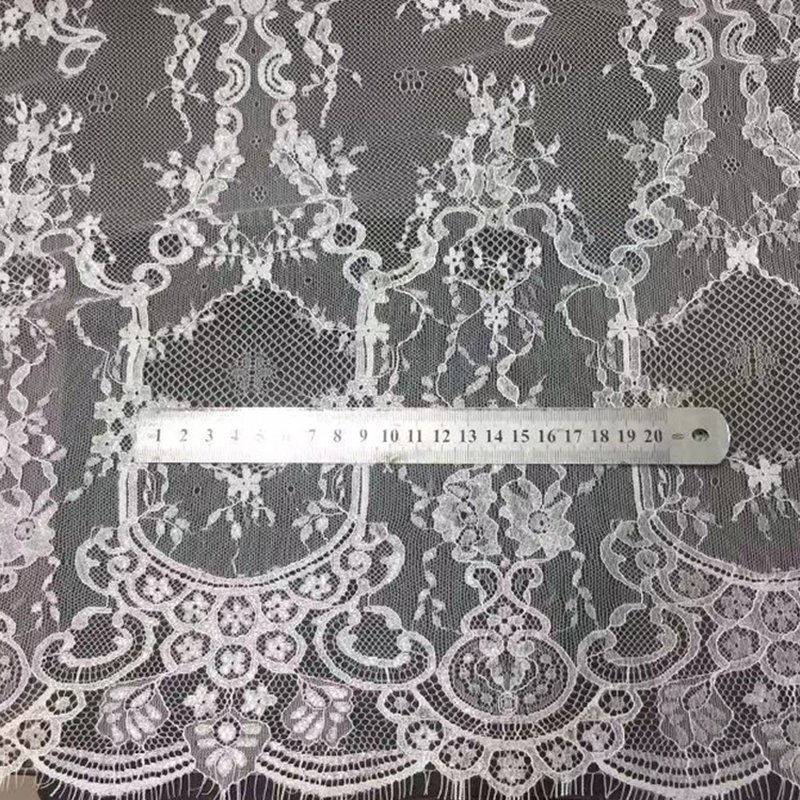 Lace Fabric Eyelash Bridal Nylon for Women's Wear Wholesale Supplier 8