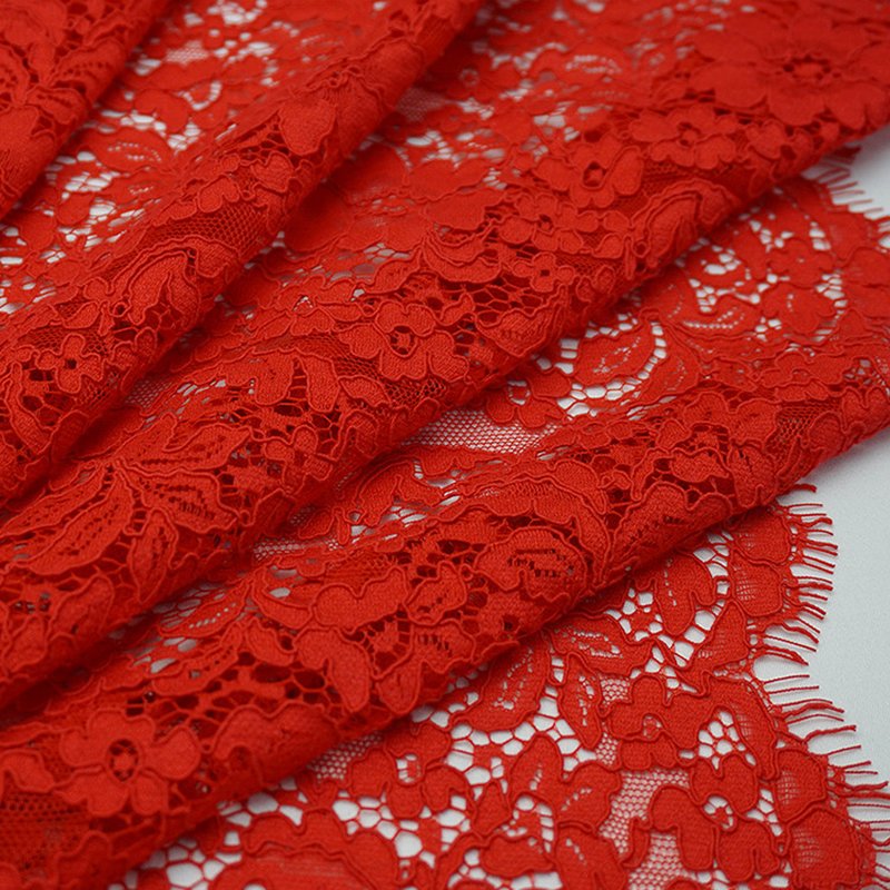 Lace Fabric Eyelash Nylon for Women's Wear Wholesale Supplier 3