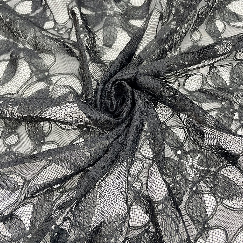 Lace Trim Large Floral Geometric Polyester Lace Fabric for Apparel Who