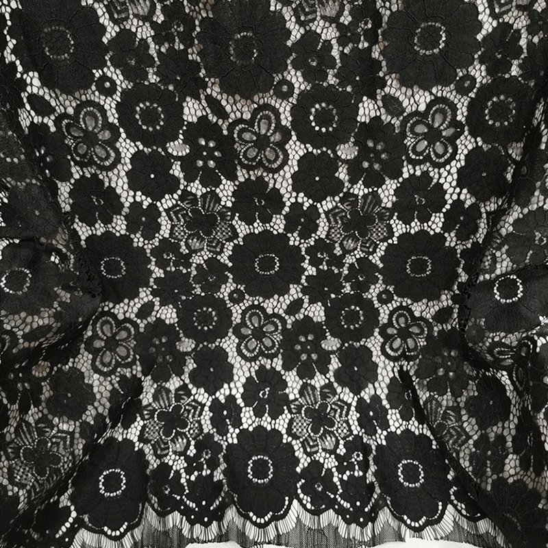 Lace Trim Eyelash Placement Lace Fabric for Apparel Wholesale Supplier