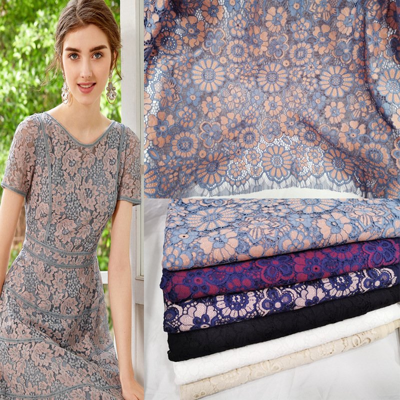 Lace Trim Eyelash Placement Lace Fabric for Apparel Wholesale Supplier 12
