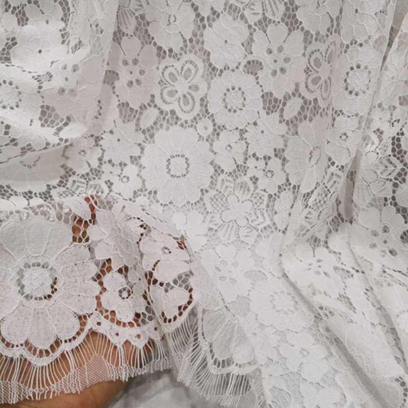 Lace Trim Eyelash Placement Lace Fabric for Apparel Wholesale Supplier 5