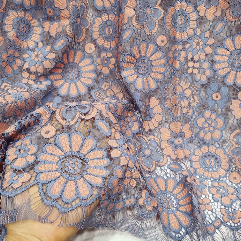 Lace Trim Eyelash Placement Lace Fabric for Apparel Wholesale Supplier 7