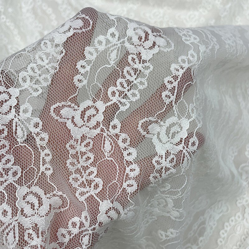 Lace Fabric Scallop Edge Dress Nylon for Women's Wear Wholesale Suppli 7
