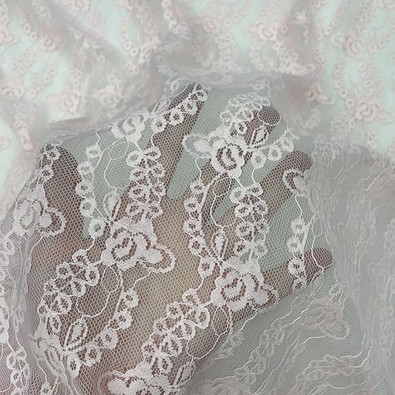 Lace Fabric Scallop Edge Dress Nylon for Women's Wear Wholesale Suppli 9