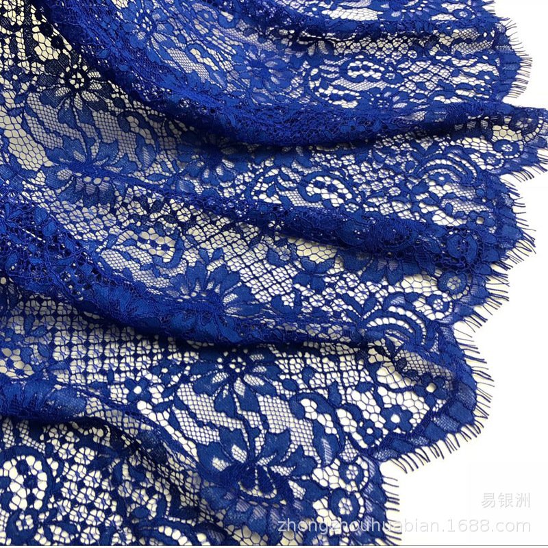 Dress Eyelash Placement Lace Fabric for Women's Wear Wholesale Supplie 19