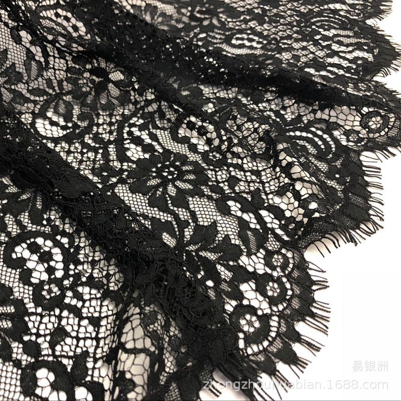 Dress Eyelash Placement Lace Fabric for Women's Wear Wholesale Supplie 22