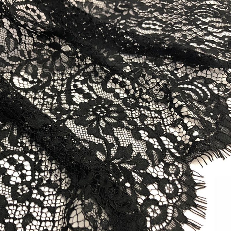 Dress Eyelash Placement Lace Fabric for Women's Wear Wholesale Supplie 3