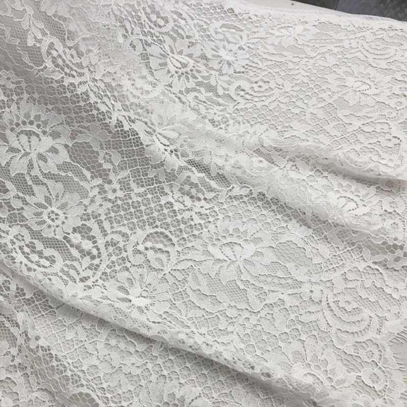 Dress Eyelash Placement Lace Fabric for Women's Wear Wholesale Supplie 5